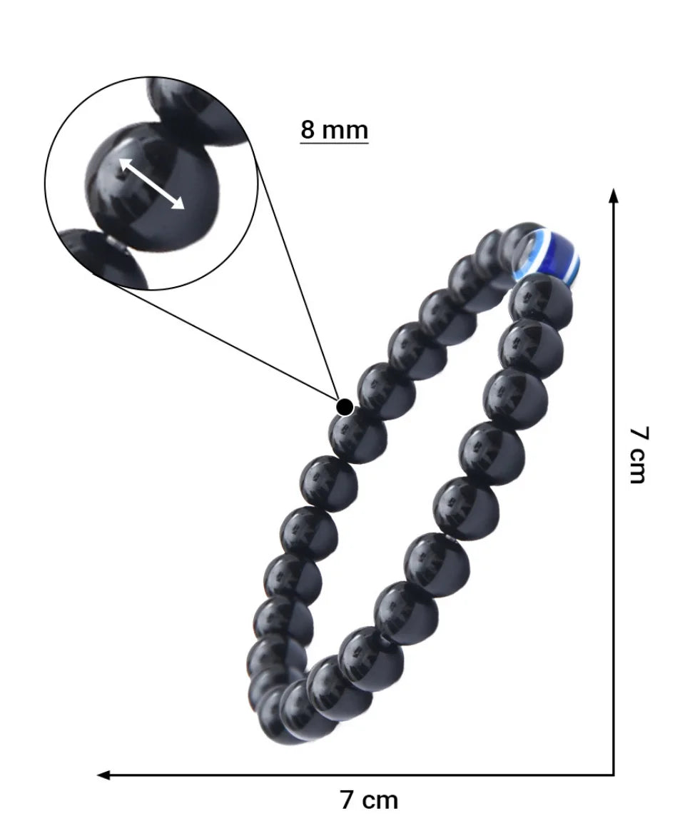 Nazar kawach bracelet (With black Obsidian)