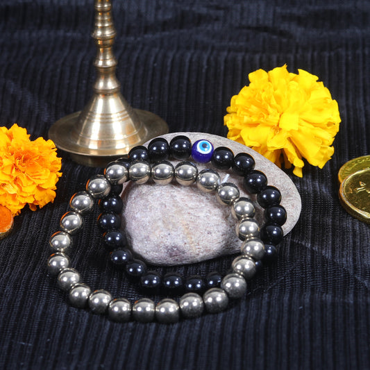 Dhan Rakshak Combo (Golden Hematite with Nazar Kawach)