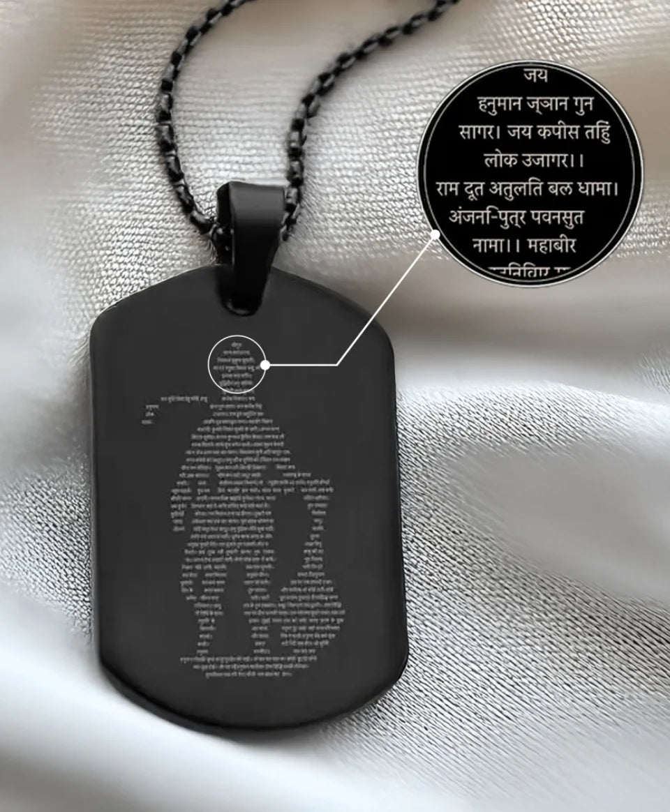 Hanuman Ji kawach pendant (Black)