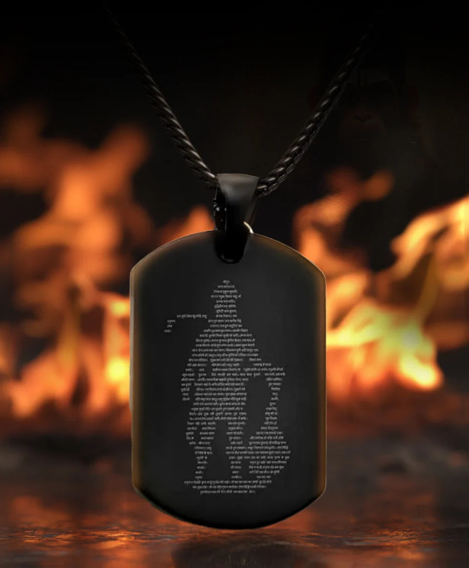 Hanuman Ji kawach pendant (Black)