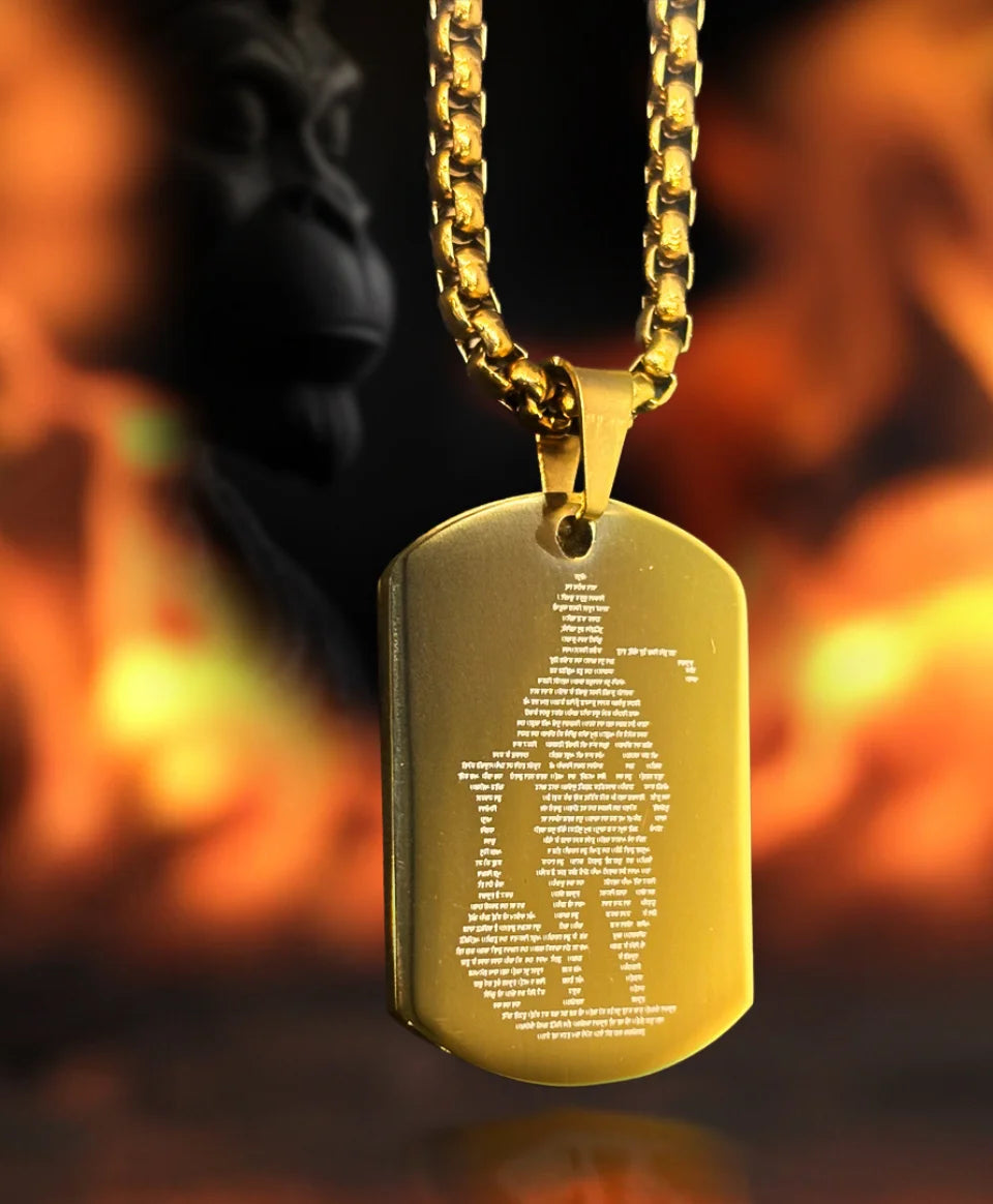 Hanuman Ji kawach pendant (Golden)