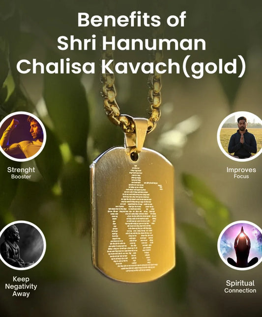 Hanuman Ji kawach pendant (Golden)