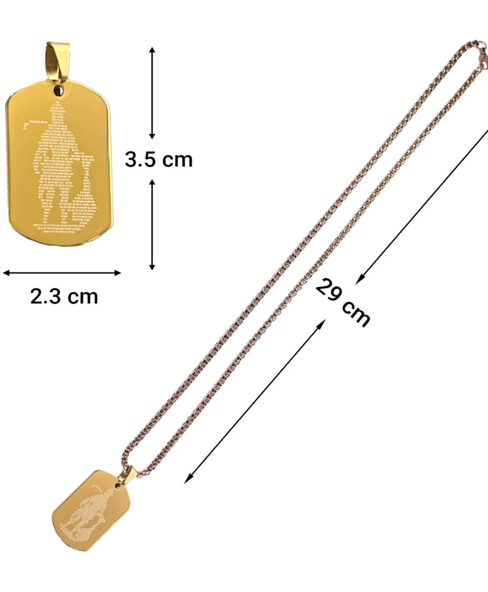 Hanuman Ji kawach pendant (Golden)