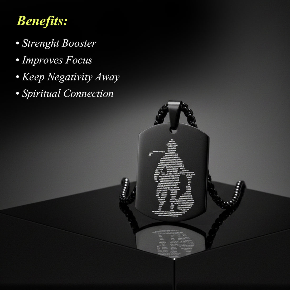 Hanuman Ji kawach pendant (Black)