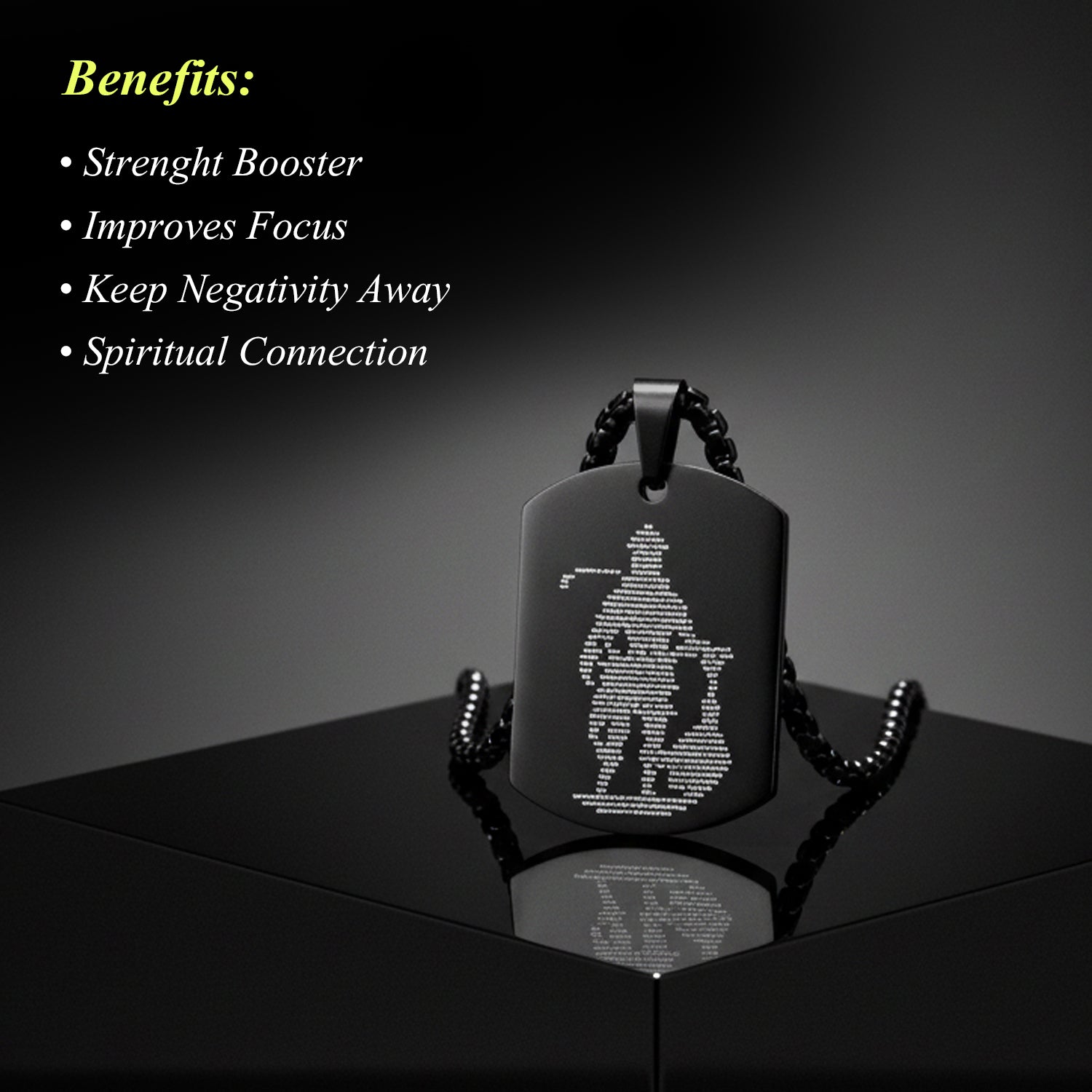 Hanuman Ji kawach pendant (Black)