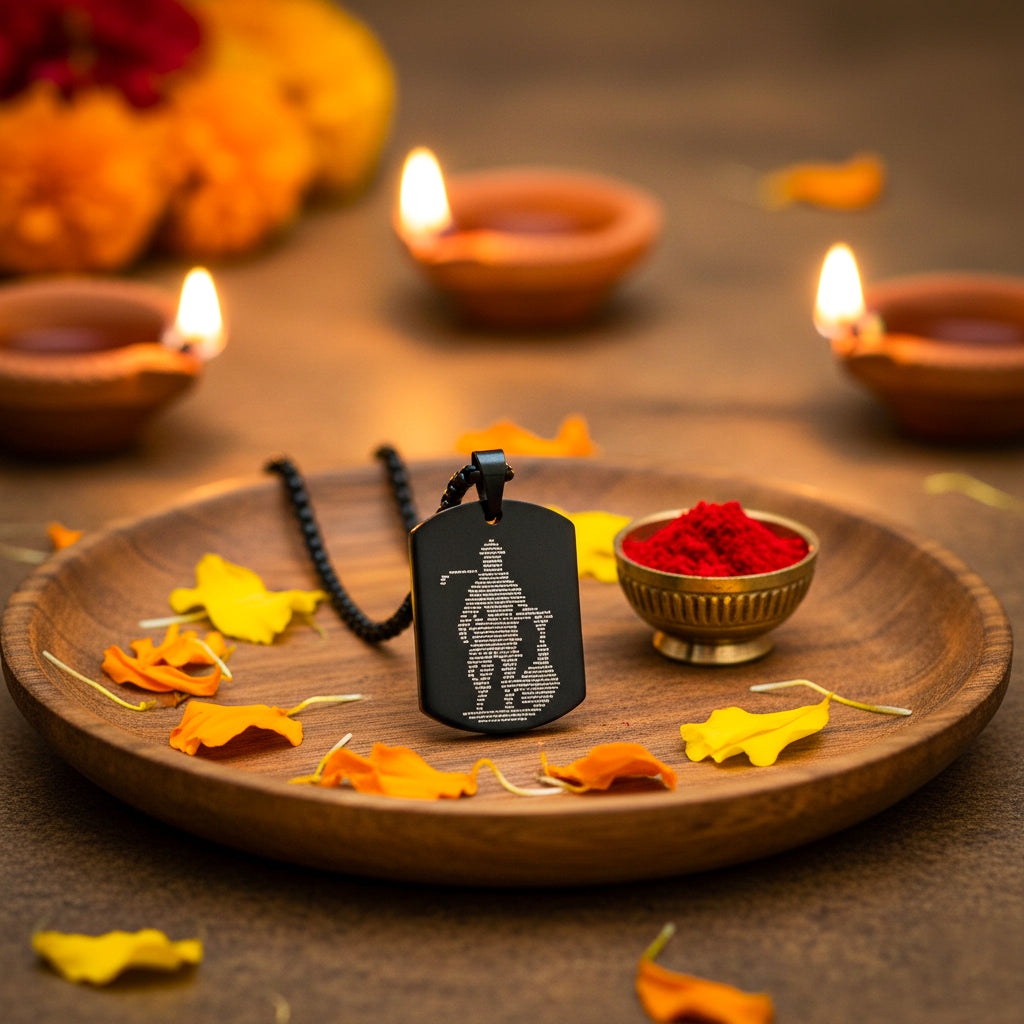 Hanuman Ji kawach pendant (Black)