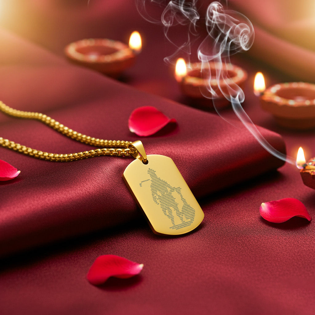 Hanuman Ji kawach pendant (Golden)