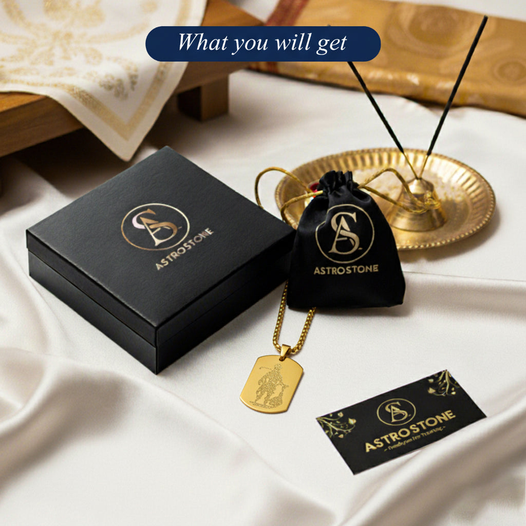 Hanuman Ji kawach pendant (Golden)