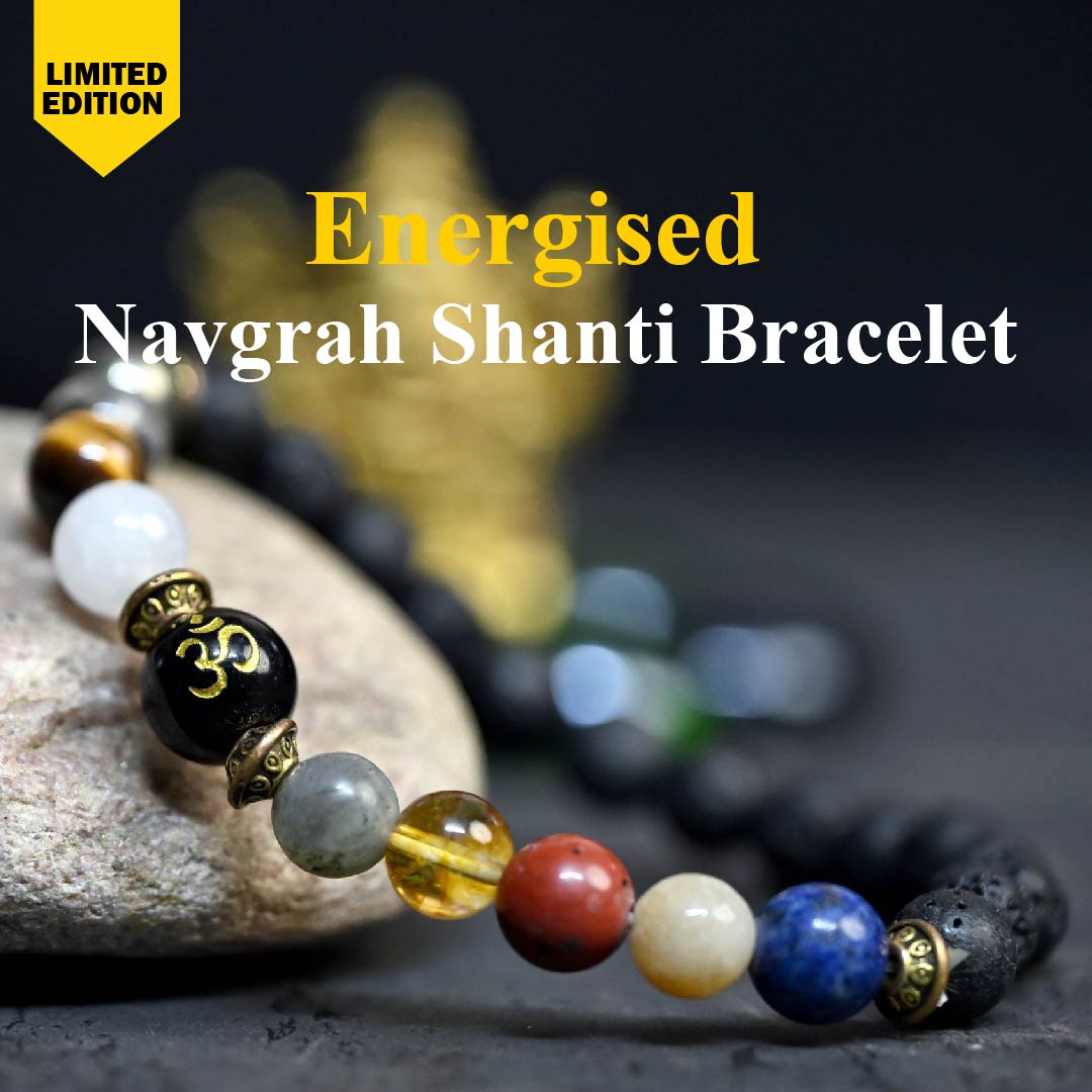 Energised Navgrah Shanti Bracelet - 10x Stronger (Energised from Prachin Iskon Temple Delhi)