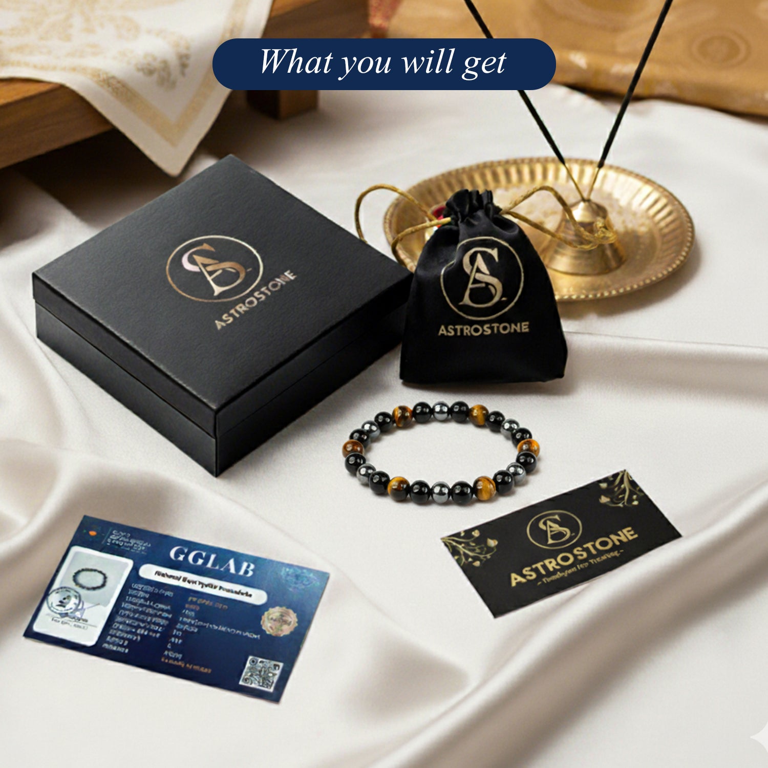 Money machine bracelet (With tiger eye)