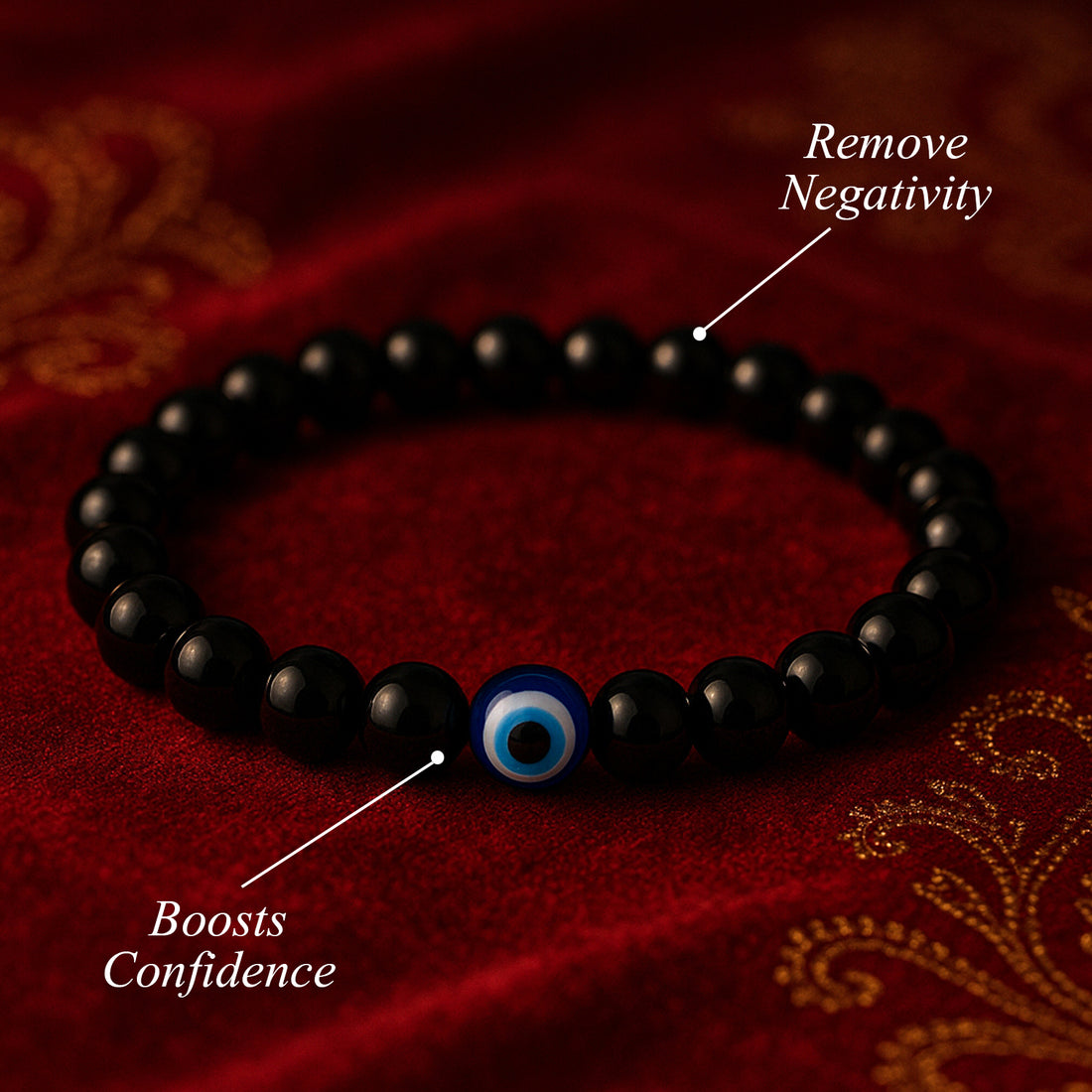 Nazar kawach bracelet (With black Obsidian)