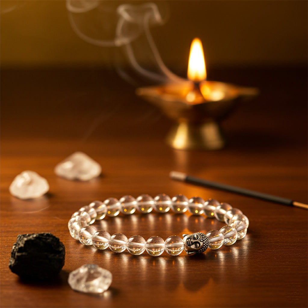 Natural Sphatik Crystal Bracelet