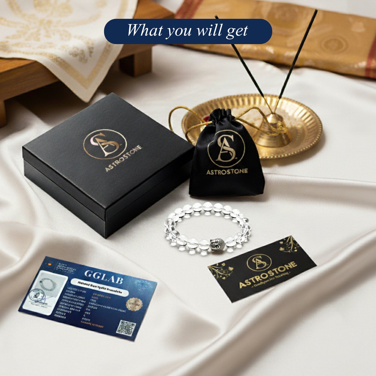 Natural Sphatik Crystal Bracelet