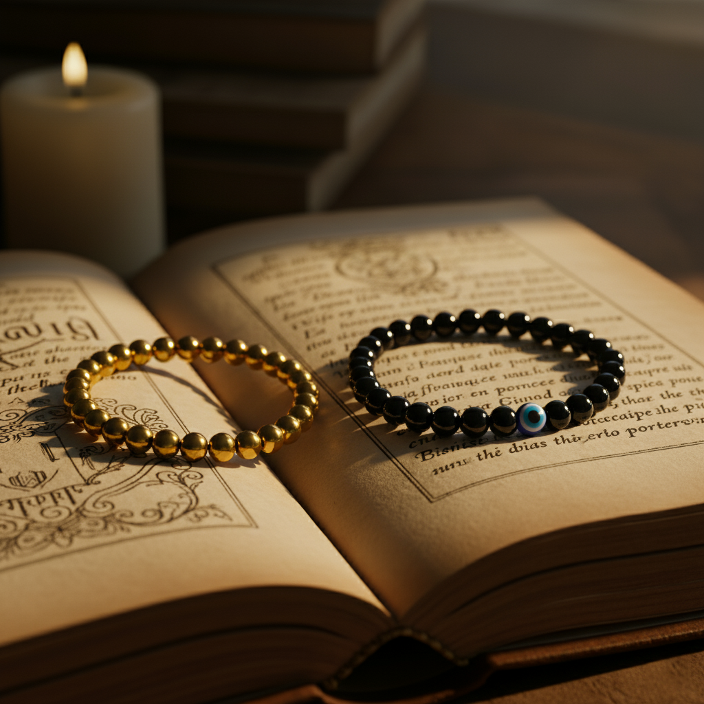 Richie Rich Combo (Golden Hematite with Nazar Kawach)