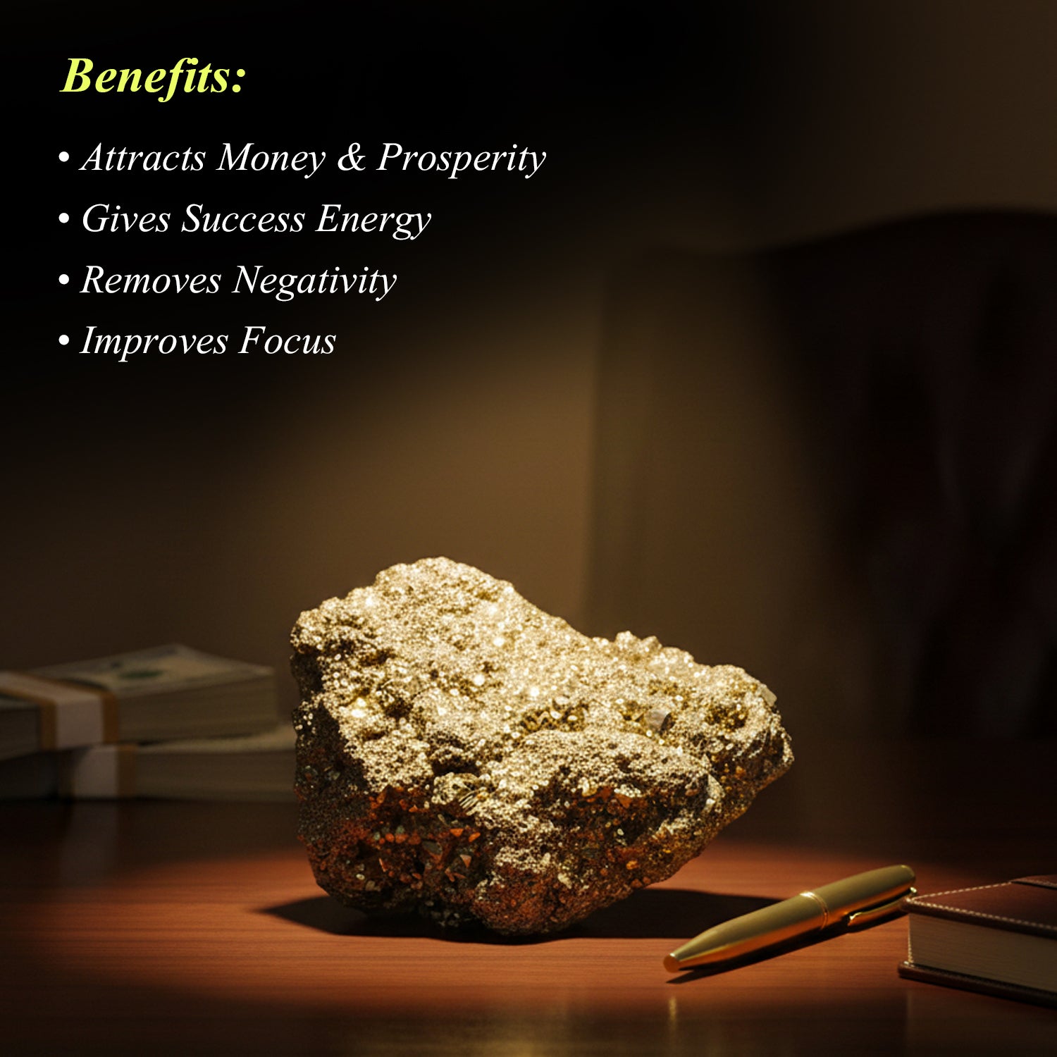 Raw Pyrite Crystal (Medium 150gm-250gm)