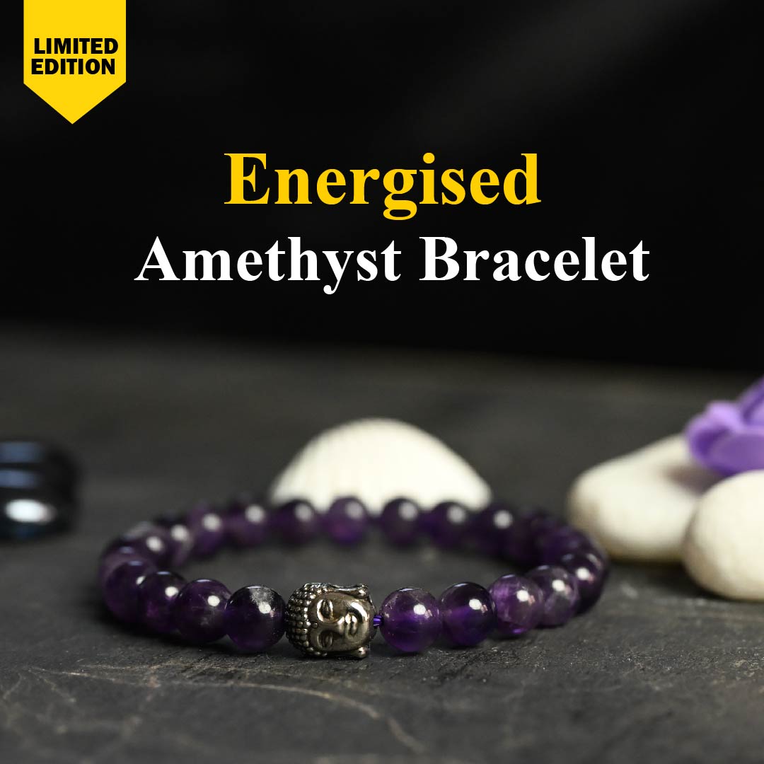Energised Amethyst Bracelet - 10x Stronger (Energised from Prachin Iskon Temple Delhi)